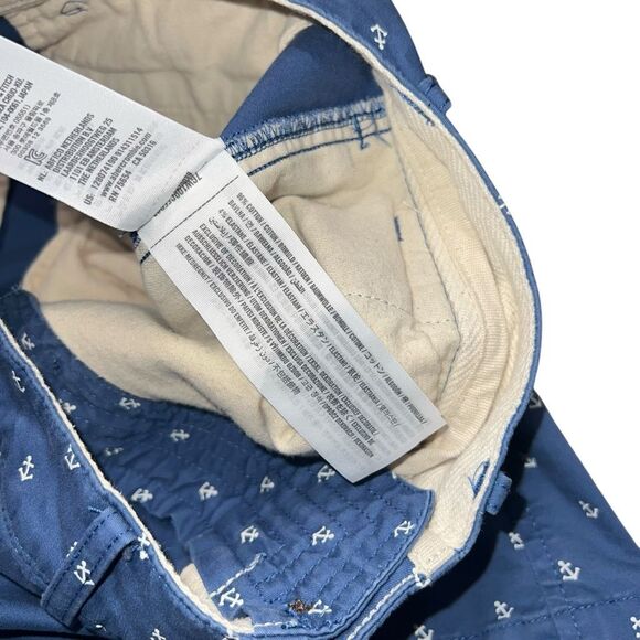ABERCROMBIE & FITCH Men’s Stretch Blue Anchor Print Short Size 31 - Picture 4 of 7